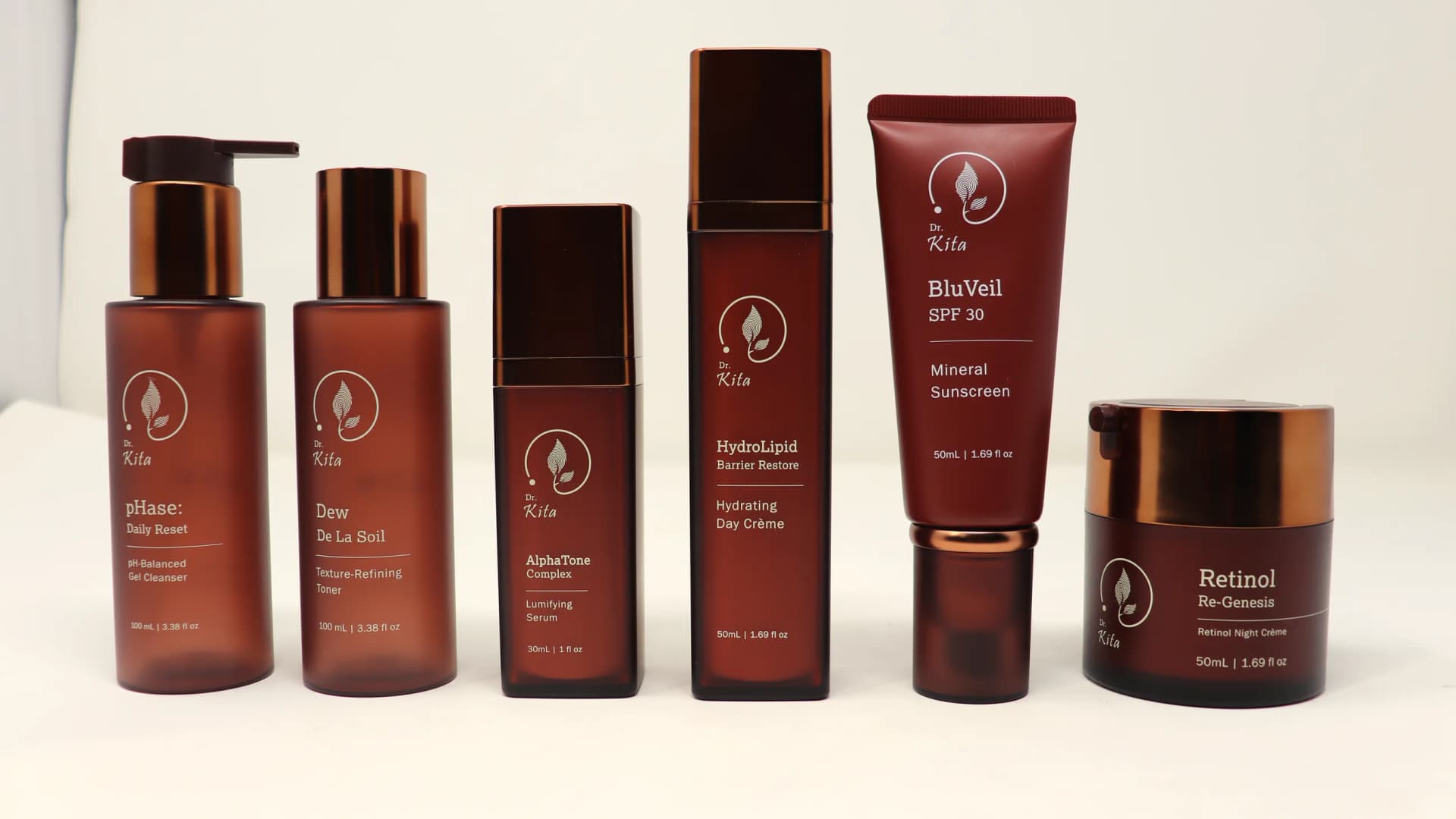 The complete Dr. Kita Skincare range